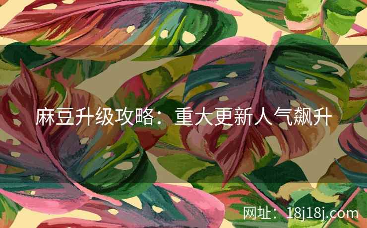 麻豆升级攻略：重大更新人气飙升