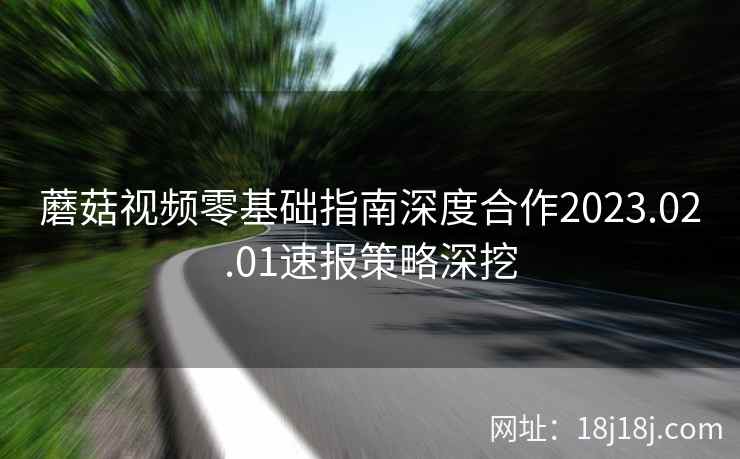 蘑菇视频零基础指南深度合作2023.02.01速报策略深挖 蘑菇视频零基础指南深度合作2023.02.01速报策略深挖